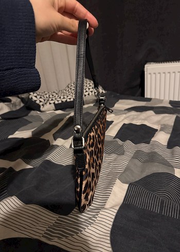 Kahverengi Leopar Desenli Deri Kadın Çanta - Görsel 2