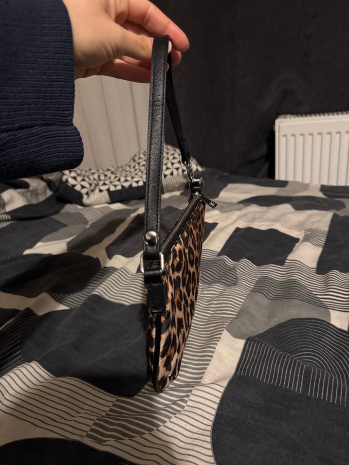 Kahverengi Leopar Desenli Deri Kadın Çanta - Görsel 2