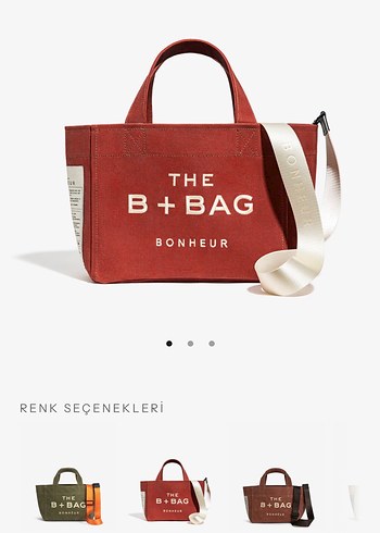 Vişne rengi Bonheur THE B+BAG çanta. - Görsel 7