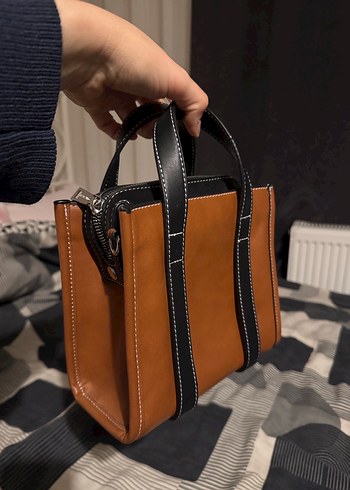 Pull&bear Kahverengi Deri Kadın Çanta - Görsel 3