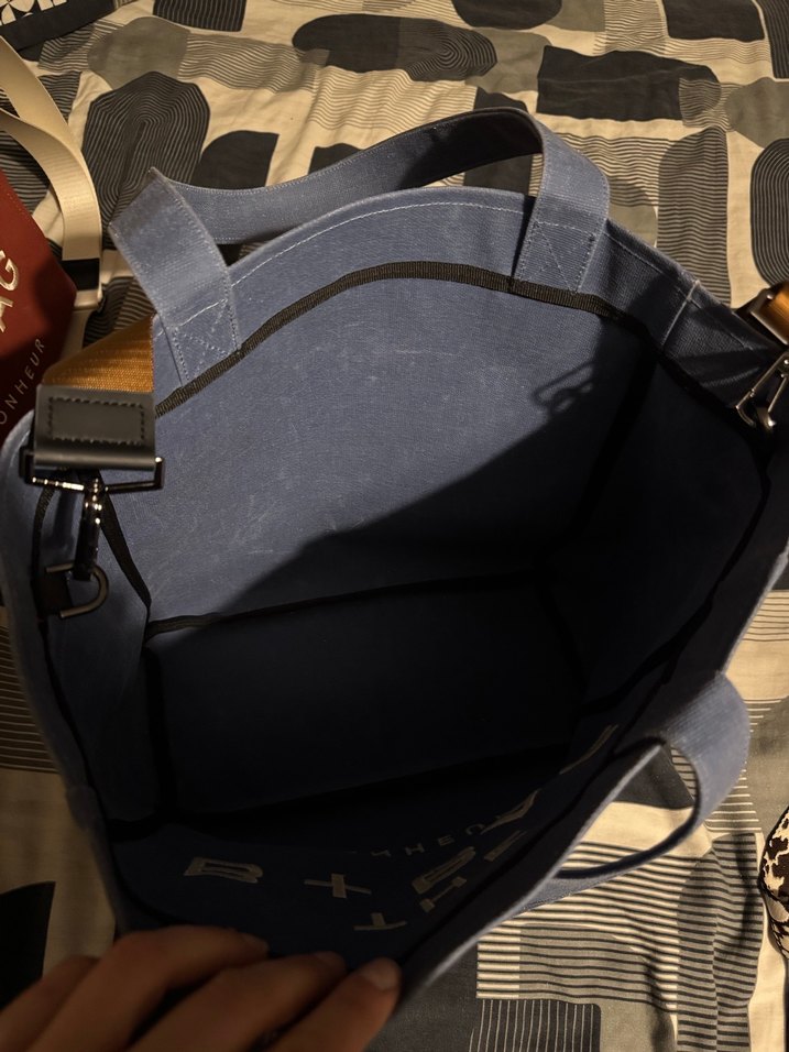 Mavi parisian blue kahverengi askılı BONHEUR THE B+BAG - Görsel 4