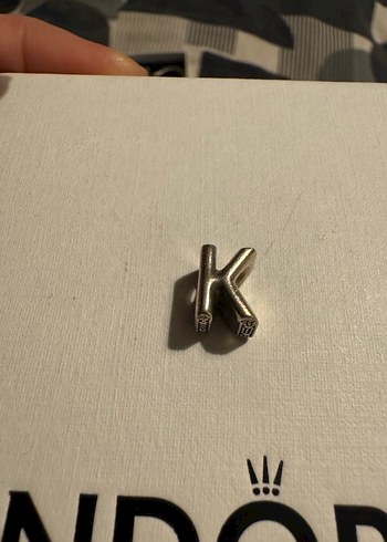 Gümüş Pandora K Harfi Charm - Görsel 2