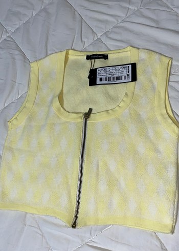 36 Beden sarı Renk Trendyolmilla Butteryellow Crop Süveter