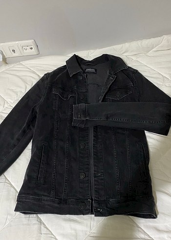 m Beden gri Renk Kadın Gri Düğmeli Denim Ceket
