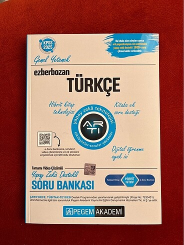 2025 KPSS PEGEM EZBERBOZAN TÜRKÇE SORU BANKASI