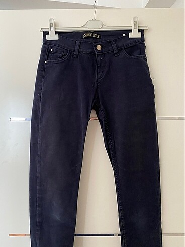 Lacivert Keten Pantolon