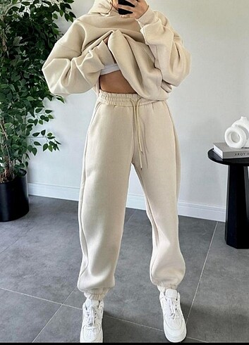 m Beden 3iplik sardonlu oversize takım 