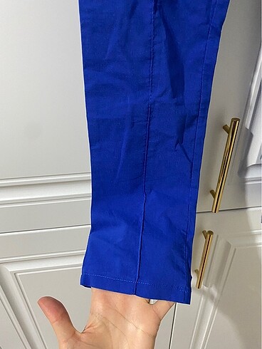 Diğer Saks mavisi slim pantolon