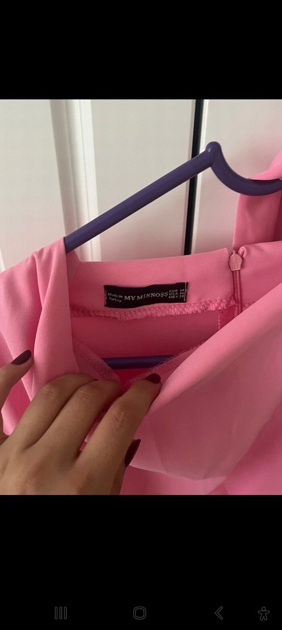 Pembe Drapeli Uzun Kadın tulum - Görsel 2