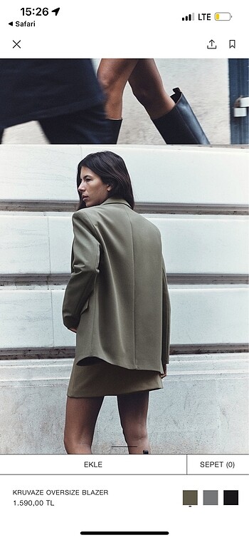 m Beden Zara blazer