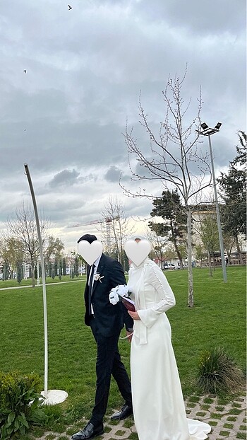 38 Beden beyaz Renk Nikah elbisesi