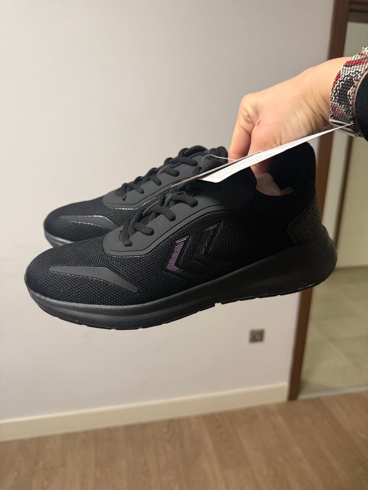 Siyah Bağcıklı Stiletto Topuklu Spor Ayakkabı - Görsel 2