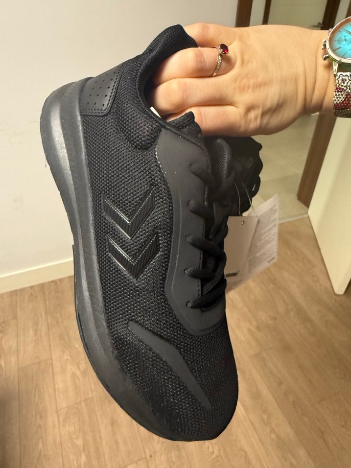 Siyah Bağcıklı Stiletto Topuklu Spor Ayakkabı - Görsel 4