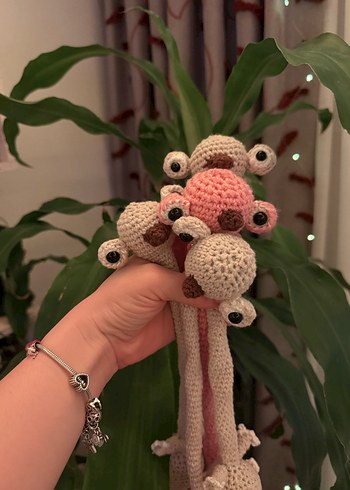 Pembe Örgü Sid  Perde Bağlama Tokası - Görsel 3