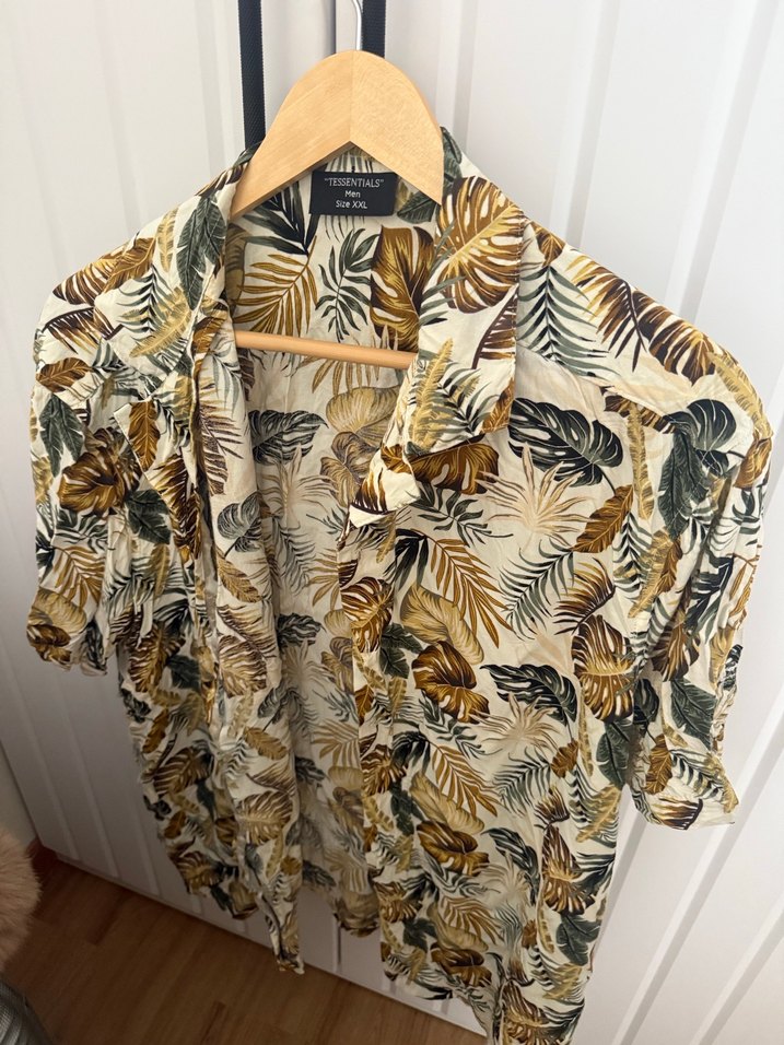 Bohem Desenli Kısa Kollu erkek Gömlek - Görsel 2