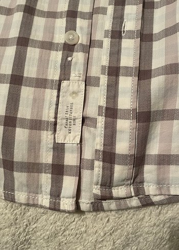 Erkek Bej Kareli Uzun Kollu Gömlek - Görsel 3