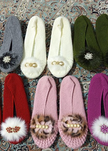 Crocs Renkli Orgu Kadin Terlikleri Yuksek Topuklu