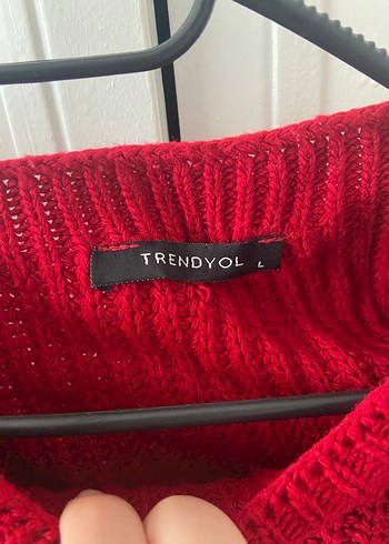 Trendyol & Milla Koyu Kırmızı Örgü Kadın crop