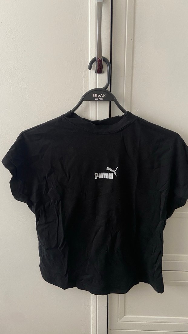 Siyah Puma Baskılı Kısa Kollu Tişört - Görsel 2
