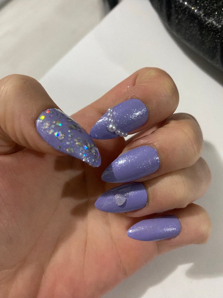 Pastel Mor takma Tırnak - Görsel 2