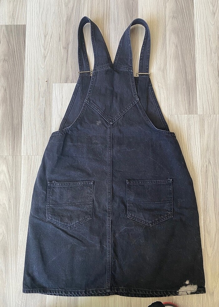 Gri elbise salopet - Görsel 2