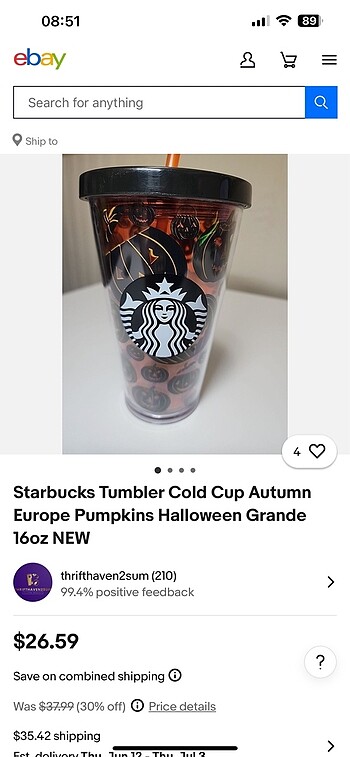  Beden Starbucks Bardak