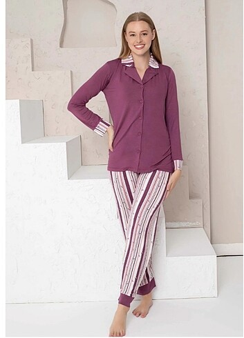 l Beden ALİMER Bayan Pijama Takımı 
