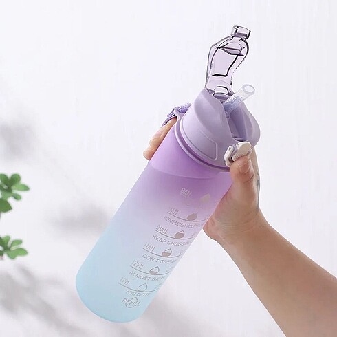 Motivasyon su matarası pipetli 900 ml