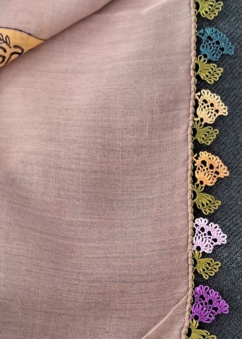 Dantel Detaylı Bohem Çok Renkli Kadın Şal - Görsel 2