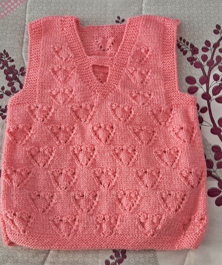 Kızlar için Pembe Bohem Örgü Süveter - Görsel 2