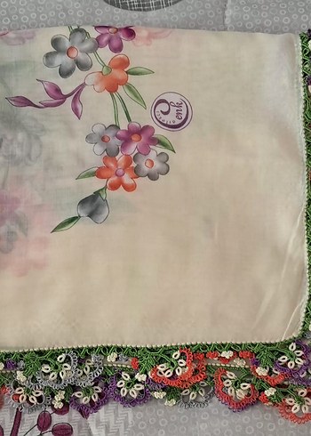 Dantel Detaylı Çok Renkli Bohem Kadın Fuları - Görsel 2