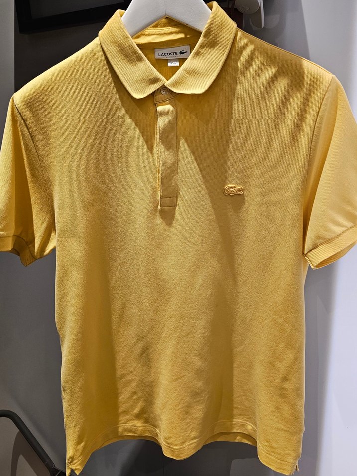 Paris Polo Lacoste Orijinal Erkek Sarı Kısa Kollu Tişört - Görsel 5