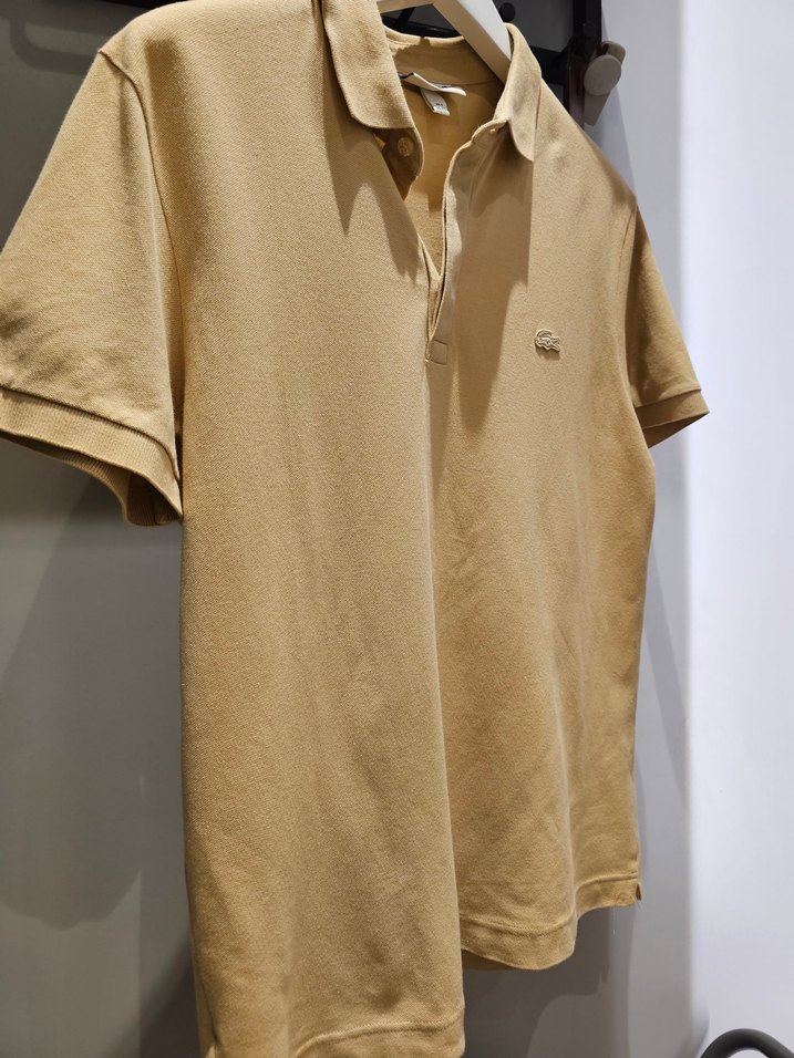 Paris Polo Lacoste Bej Erkek Polo Tişört Kısa Kollu - Görsel 4