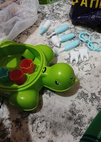 Fisher Price kaplumbağa ve dişçi seti eğitici oyuncaklar