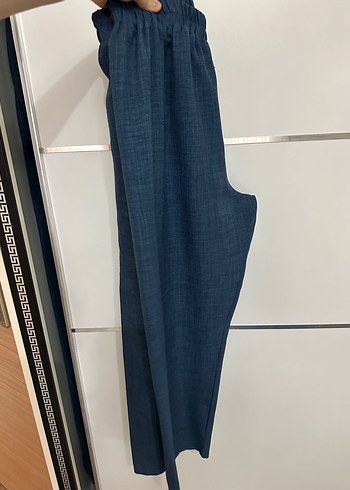 50 Beden lacivert Renk Düğmeli Uzun Denim renk Tunik takım