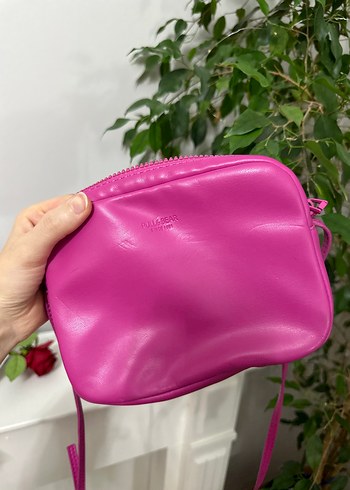 Beden Pullbear Pembe Deri Kadın Çapraz Çanta