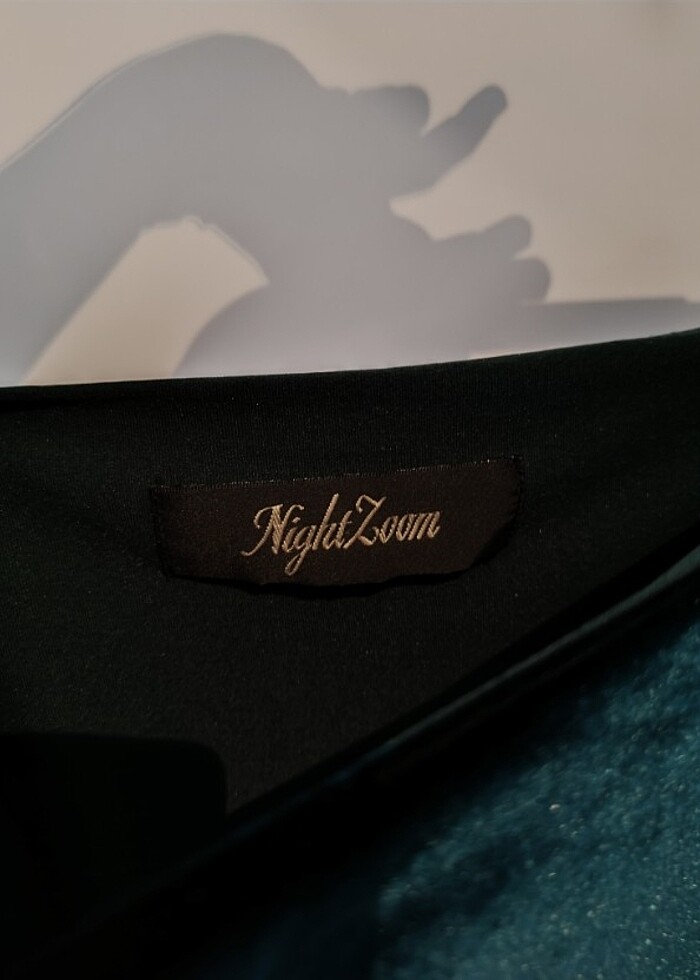 Kadife Mini Boy Zümrüt Yeşili Elbise - Görsel 5