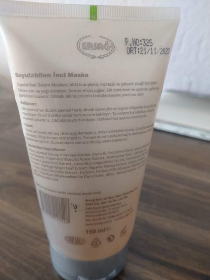 Ersağ İnci Maske 150 ml - Görsel 3