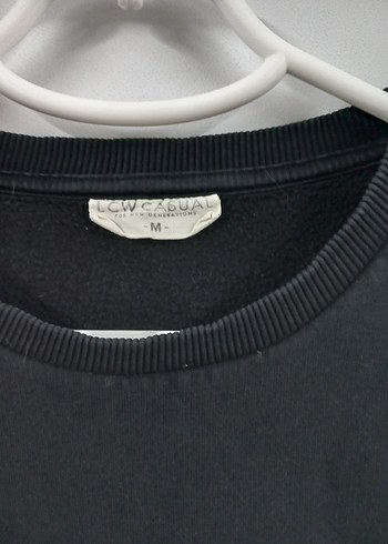 LC Waikiki Kadın Siyah Baskılı Oversize Sweatshirt