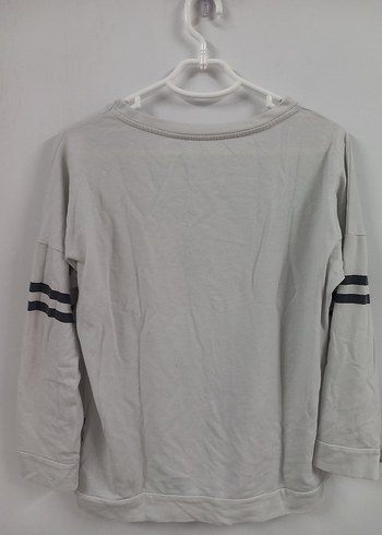 m Beden Gri Baskılı Sweatshirt