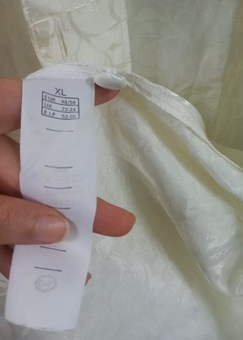 Kadın Beyaz Midi Vintage Sabahlık - Görsel 4