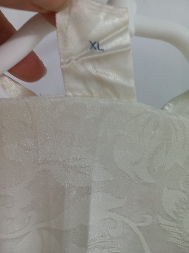 Kadın Beyaz Midi Vintage Sabahlık - Görsel 3