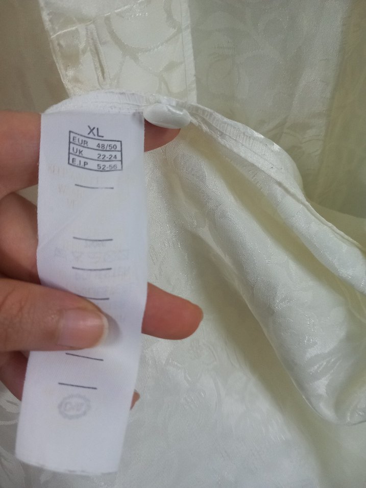 Kadın Beyaz Midi Vintage Sabahlık - Görsel 4