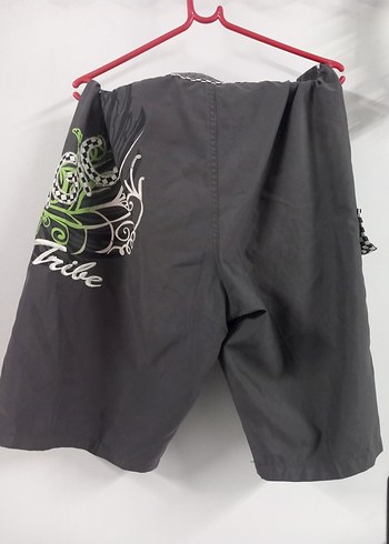 Gri Bol Kesim Midi Erkek Şort - Görsel 3