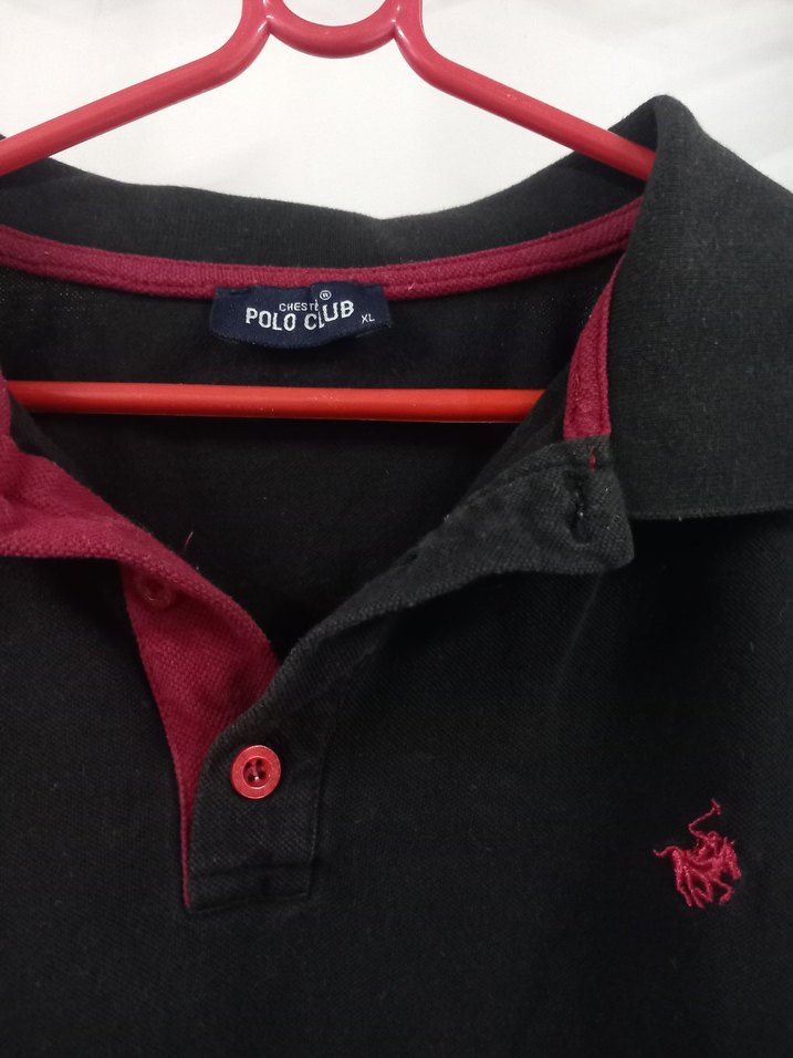 Düğmeli Siyah Erkek Polo Tişört - Görsel 2