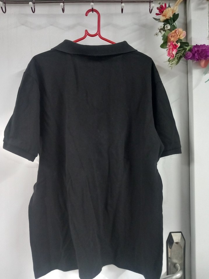 Düğmeli Siyah Erkek Polo Tişört - Görsel 3