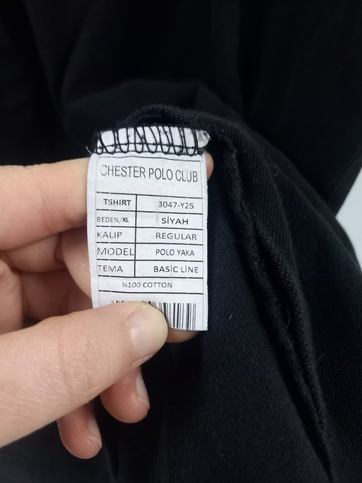 Düğmeli Siyah Erkek Polo Tişört - Görsel 4