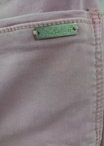 40 Beden pembe Renk Kadın Pembe Rahat Kesim Fermuarlı Kumaş Pantolon