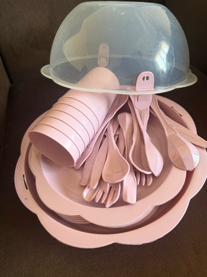 Çantalı plastik piknik seti - Görsel 2