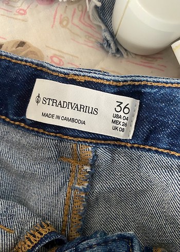 s Beden mavi Renk Mavi Kot Mini Etek Rahat Kesim